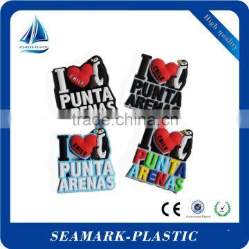 Funny promotional custom 3d rubber city name fridge magnet