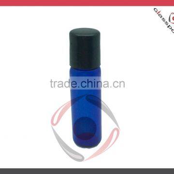 10ml Blue Glass Vials With Metal Roll-ons and Black Caps photo-2