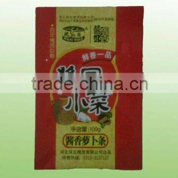 New! BOPP/PE three side seal pickle plastic bag with good printing design