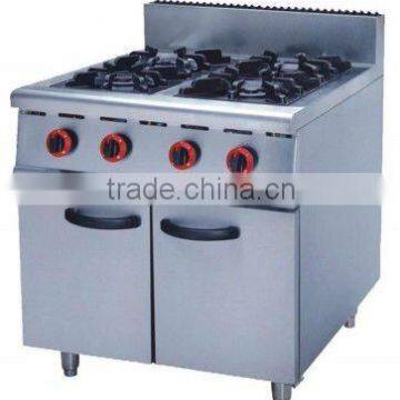 Gas Burners Cooking Range with Cabinet