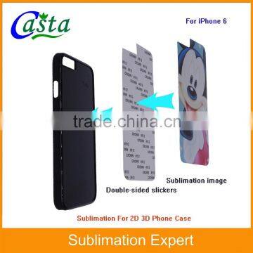 Factory price Blank Sublimation Cell Phone Case Sublimation phone holster 2D protective case for iPhone 6