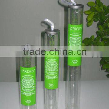 hair extension tube clear plastic hair packaging tube