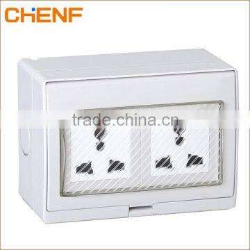 CHENF IP55 New Generation National pushbutton switch with waterproof cover 110-250V 16A ABS/PC Socket