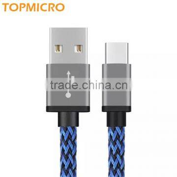 2016 Quick Charge Braided Aluminum Alloy Data Line Type-C to USB 2.0 Cable photo-3