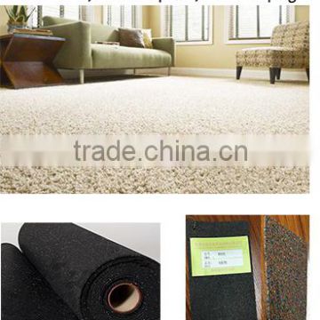 Rubber foam carpet underpad, fire resistant, humidity prevention