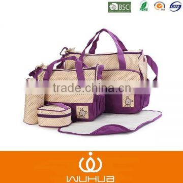 Wholesale backpack shoulder 600D polyester diaper bag for cheap promotion