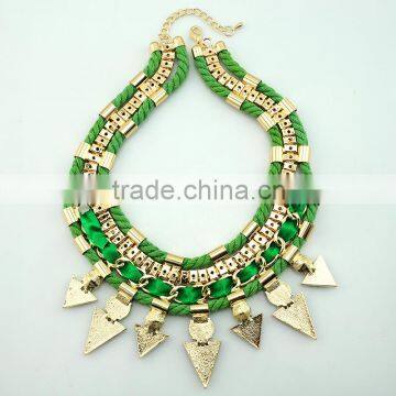 New Arrival Statement Jewelry 18K Gold Wire Rope Chunky Necklace photo-4