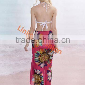 SOLID Chiffon SARONG PAREO sarong and pareo Beach Cover-up Wrap Skirt scarf