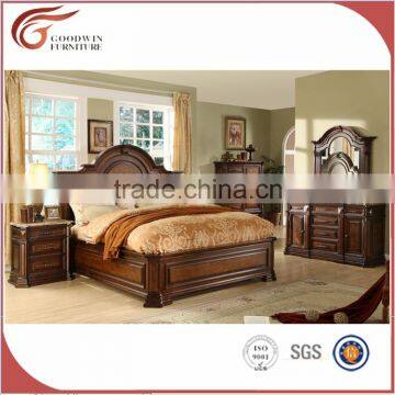 WA150 Latest solid wood bedroom bed double bed designs