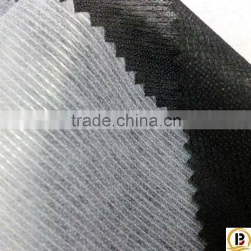 100%pes Warp knitted fusible interfacing/interlining/tela