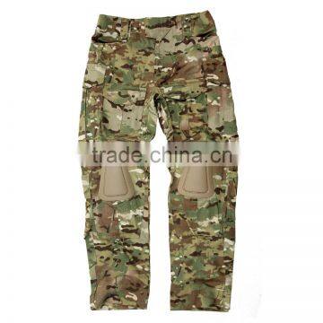 combat pants with knee protector multicam