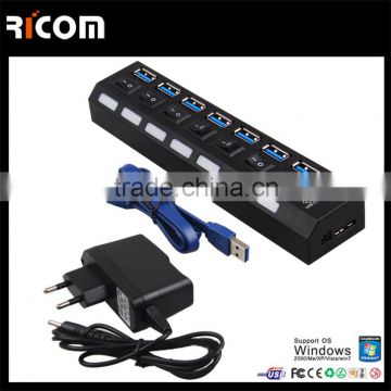 speedy 7 port usb hub 3.0,7 ports hub usb 3.0 with 5.0Gbps,fast 7 port usb 3.0 hub--HUB315-Shenzhen Ricom