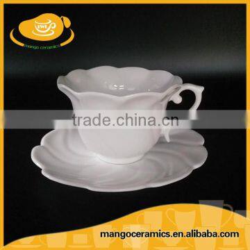 Wholesale Wedding Banquet Use Porcelain Tea Cups and Saucers photo-2