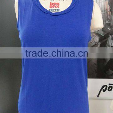 65 polyester 35 cotton wholesale t shirt sleeveless elegant style