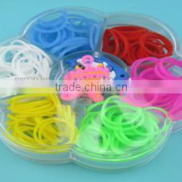 Flower Shape Idea Gift for Kids DIY rubber bands Loom Bands box