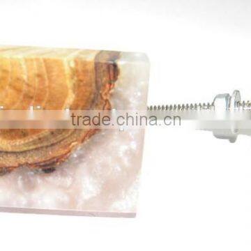 Resin Knob with Metal Fittings - 1.5 inch Dia