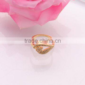 S>>>wholesale New Design Gold Plate Unisex Ring Fashion Jewelry Diamond Zincon Flower Eyes Rings for Anniversary