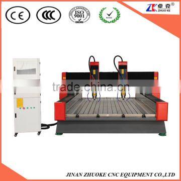 2 Spindle Head Marble Carving Stone CNC Router Machine 5.5Kw 1300*2500mm With NCStudio Control System ZK-1325