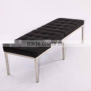 Genuine leather modern design replica knoll bench for sale