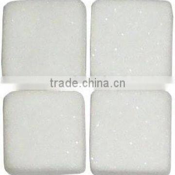 White square natural stone mosaic tile