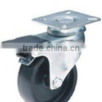 3" black Nylon/pp caster with brake