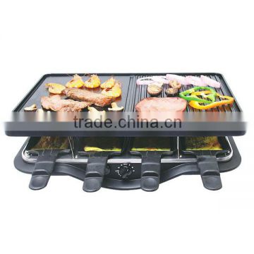 Die-cast aluminum plate grill