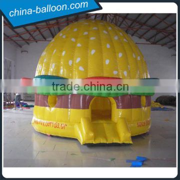 Unique shape inflatable hamburger bouncer castle / yellow color inflatable burger bouncer                        
                                                                                Supplier's Choice