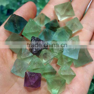 Clear Green Fluorite Octahedron Rough Crystal Specimens for Wholesale