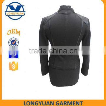 Hot Sale Zipper Fashion pu Leather Jacket for Woman photo-2