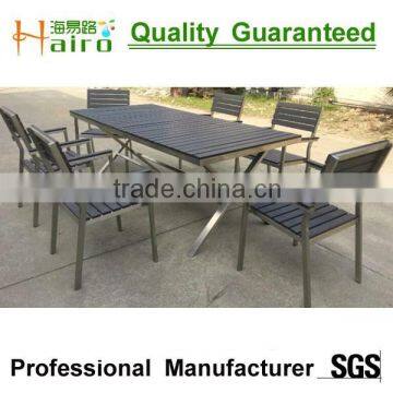 aluminum polywood folding table set(1+6)