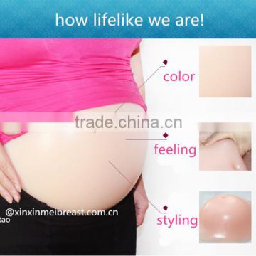 free shipping 1000-5000g Silicone pregnant belly for false pregnant with FREE BAG Tummy fake one piece Bump sex 2500g