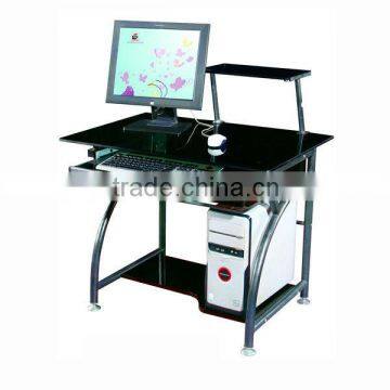 Home tempered glass office computer table, laptop table stand