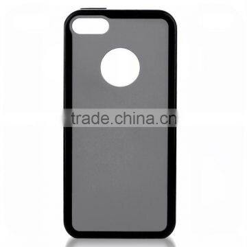 Hot sale!! For iPhone 5 PC+TPU Transparent Phone Case Colorfull