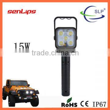 Miner's hand lamp 15W LED work light Voltage 12/24V waterproof IP67for mining idustry or cars