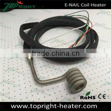 Black Fiber Glass Hot Runner Coil Heater With k type thermocouple