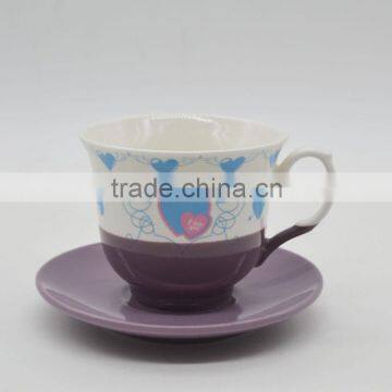 Ceramic Mug and Saucer Tea Cup Coffee Cup for Homeuse