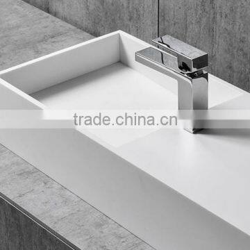 Acrylic Solid Surface Wall Hang Basin / Acrylic Artificial Stone Wash Basin photo-5