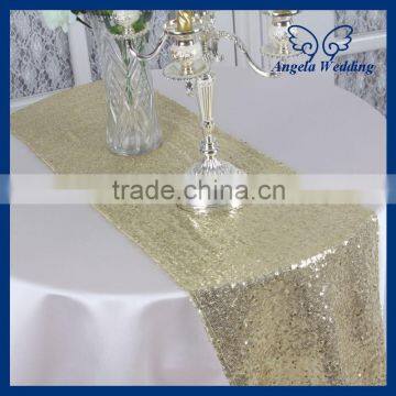 RU009F hot sale sparkly cheap fancy weddding sequence decorative gold sequin table runner