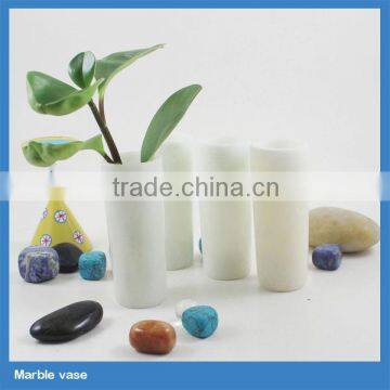 small outdoor cheap handmade white marble plant/flower vase