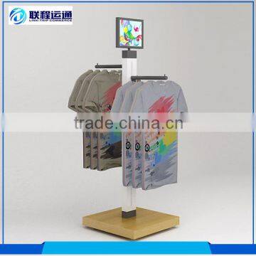 Different size stainless power coating shop clothes dmetal side rack