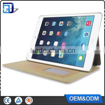 2016 Hot sale creative gold color anti 10.1 inch slippery synthetic leather case for ipad air