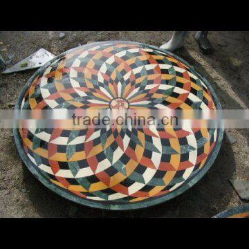 Marble Inlay Flooring , Marble Medallion , Stone Mosaic Medallion