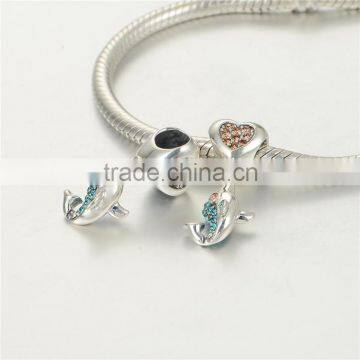 Fashionable Lovely Dolphin Design S925 Jewelry Bracelet Charms photo-2