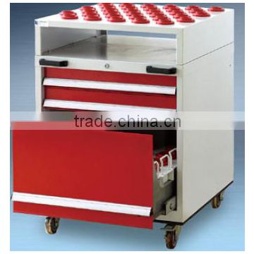 CNC cutting tools cabinet trolley cart chest with roller and wheels and drawer