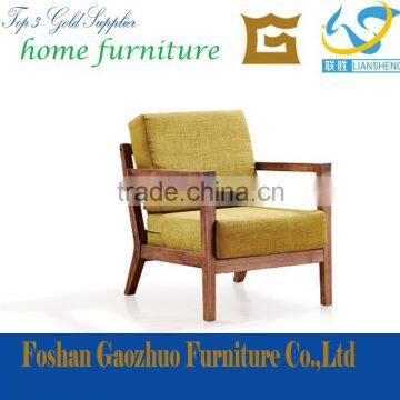 2016 comfortable modern deisgn wood frame upholstered fabric leisure chair for sale