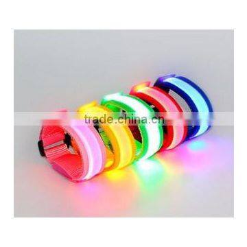 Wholesale High Quality Colorful Fashion Customized Nylon LED Flash Wristband