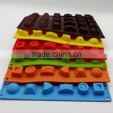 Wholesale easy pop out FDA food grade non stick 30 cavities soft silicone shaped make custom candy molds