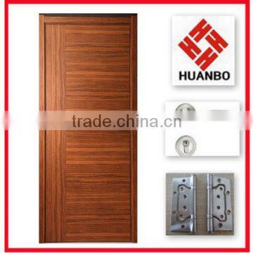 2016 Cheap wood veneer wooden door interior doors with handle and locks