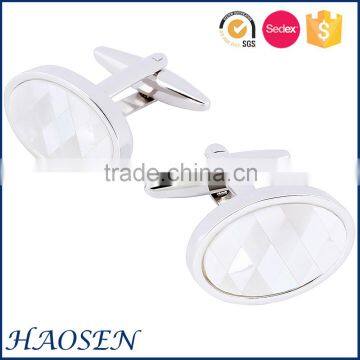 Top Class Mens Jewelry White Shell Stone Fashion Cufflinks