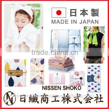 Fashionable and Quick drying 100% cotton towels with good absorbency made in Japan